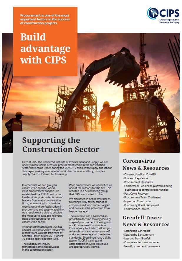 Supporting the construction sector